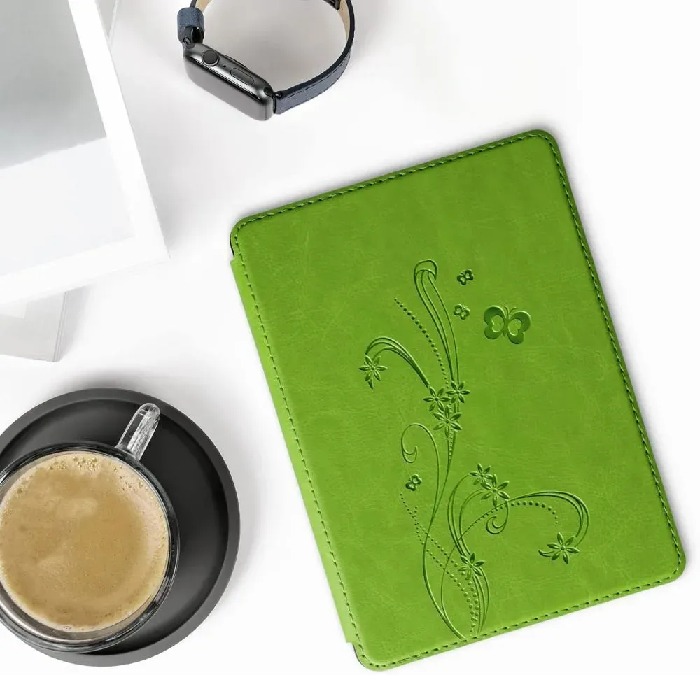 Pouzdro KW Mobile - Butterfly Tendril - KW5625642 - pro Amazon Kindle Paperwhite 5 (2021) - zelené