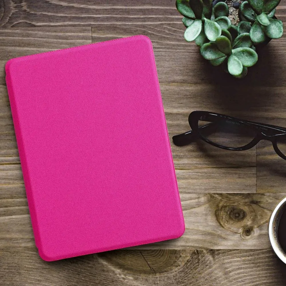 Pouzdro KW Mobile - Nylon Book - KW5626533 - pro Amazon Kindle Paperwhite 5 (2021) - tmavě růžové