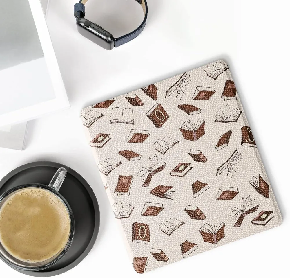 Pouzdro KW Mobile - Books And Pages - KW4941738 - pro Amazon Kindle Oasis 2 / 3 - vícebarevné