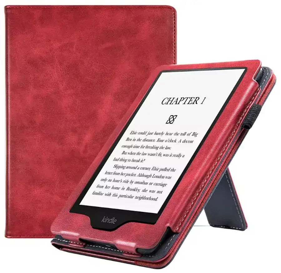 Fortress FT4012 Premium - pouzdro se stojánkem pro Amazon Kindle Paperwhite 5 (2021) - červené, magnet, AutoSleep