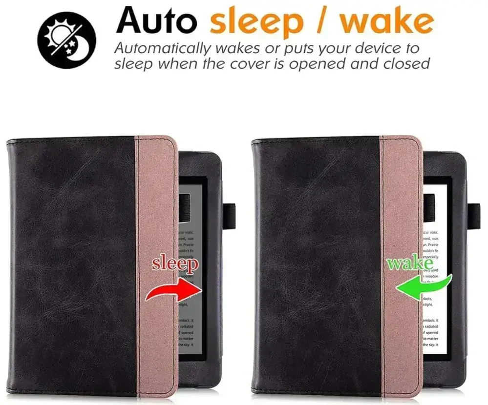 Fortress FT4024 Premium - pouzdro se stojánkem pro Amazon Kindle Paperwhite 5 (2021) - černé/šedé, magnet, AutoSleep