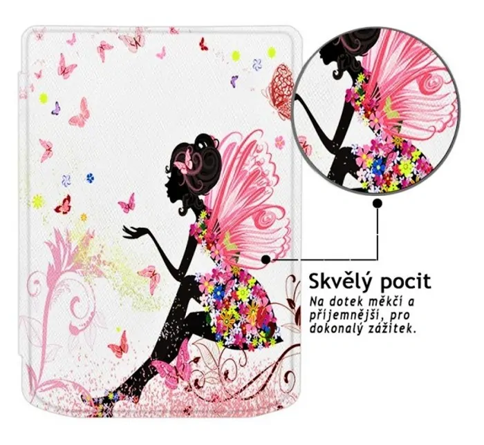 ARMORI TRIMER T043 - pouzdro pro Pocketbook 614 / 615 / 624 / 625 / 626 - motiv Fairy