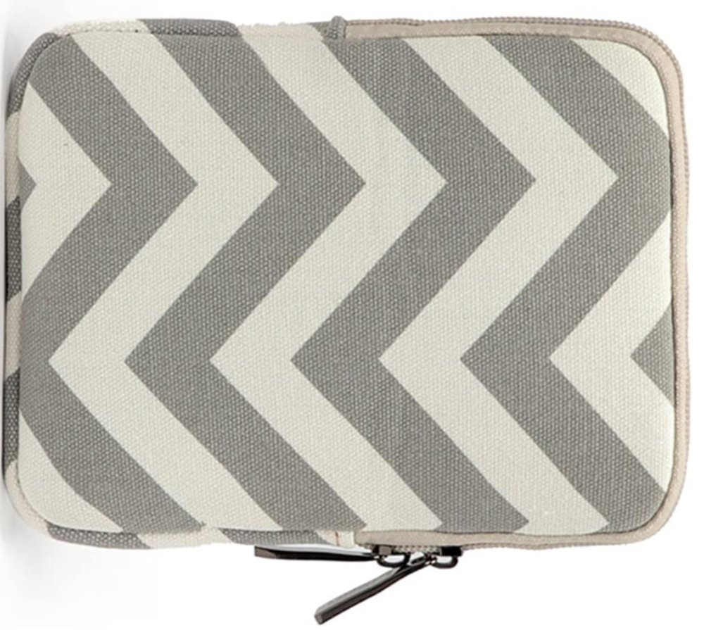 ARMORI Zipper Z073 - motiv Zigzag Grey - Univerzální pouzdro pro čtečky 6" - textilní, zip