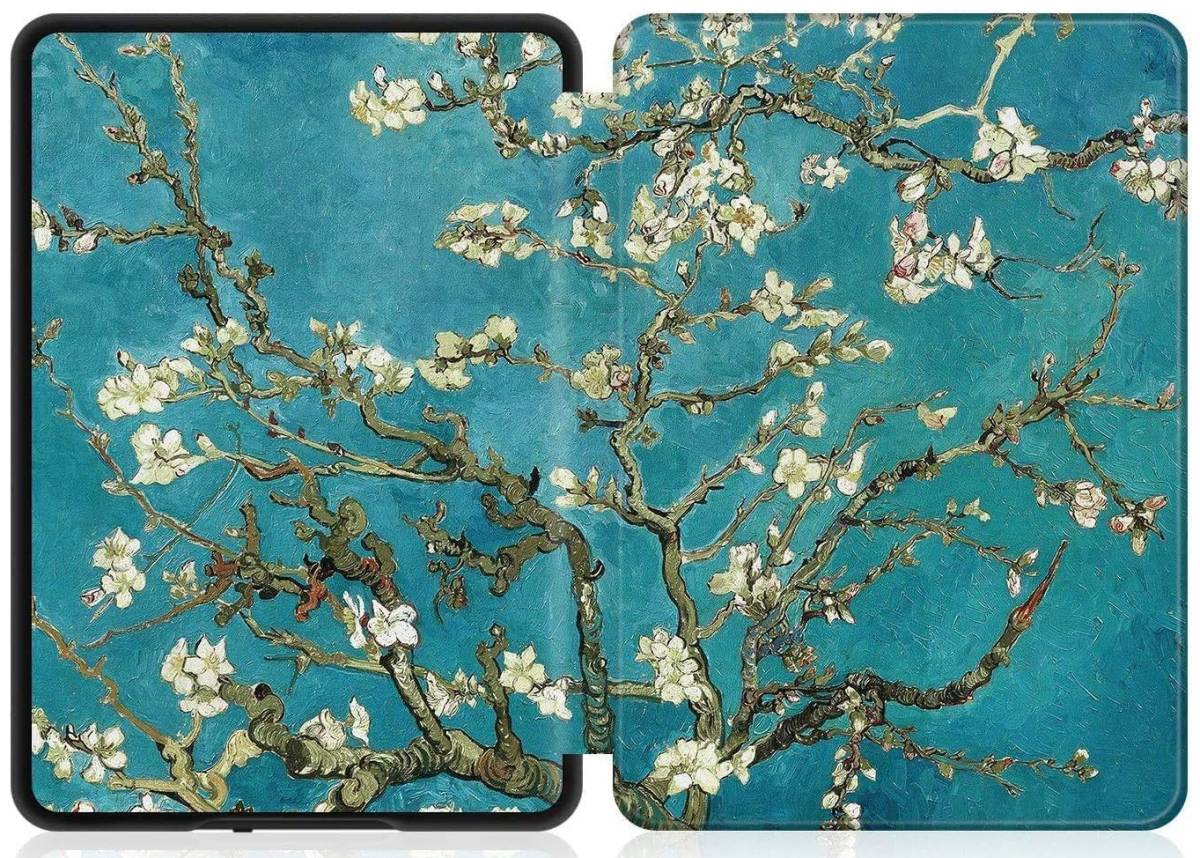 Armori Trimer T093, pouzdro pro Amazon Kindle 4/5 - magnetické zavírání, motiv Blue Garden