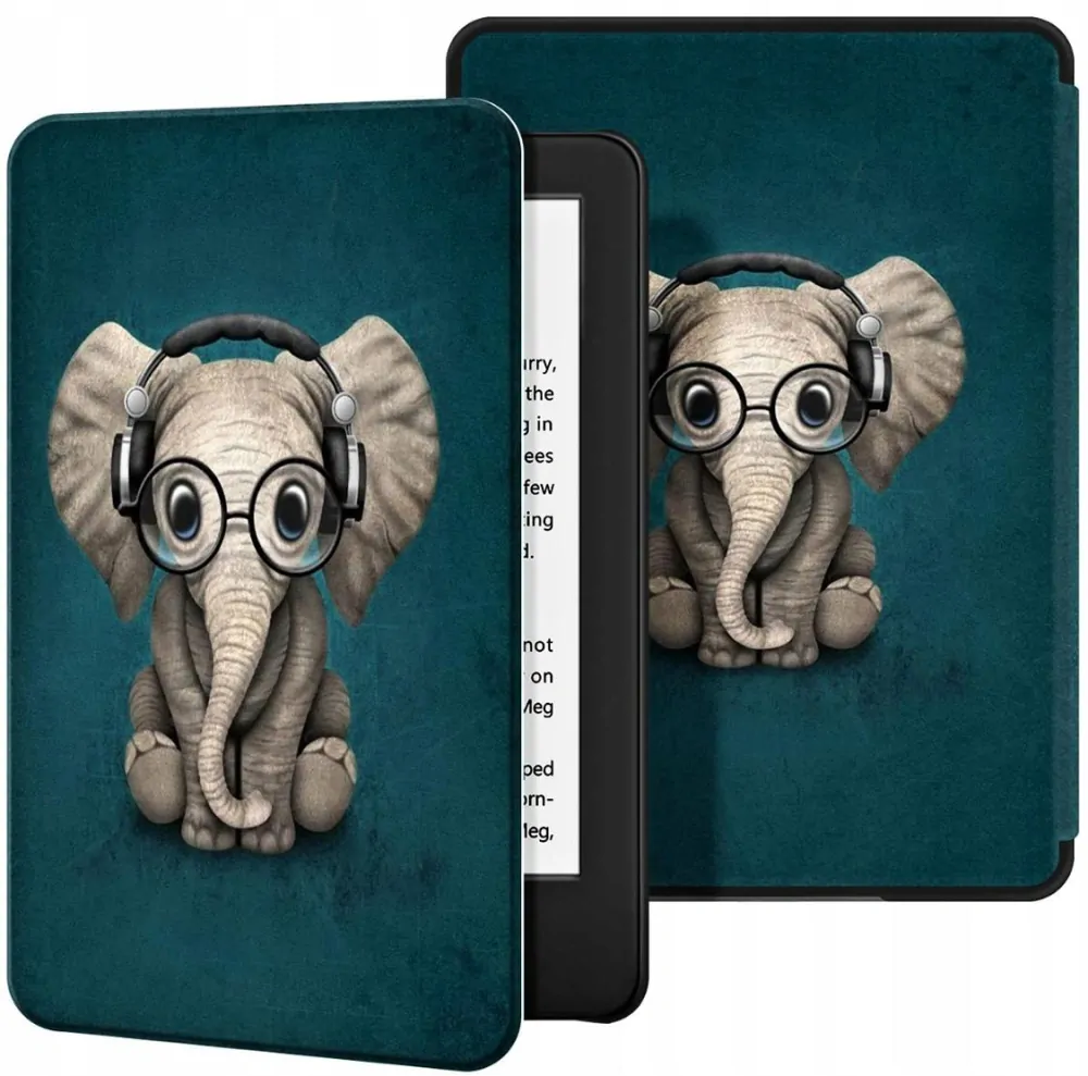 Armori Trimer T119, pouzdro pro Amazon Kindle Paperwhite 1/2/3 - magnetické zavírání, AutoSleep, motiv Elephant