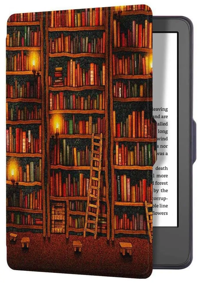 Armori Trimer T149, pouzdro pro Amazon Kindle 8 (2016) - magnetické zavírání, AutoSleep, motiv Library
