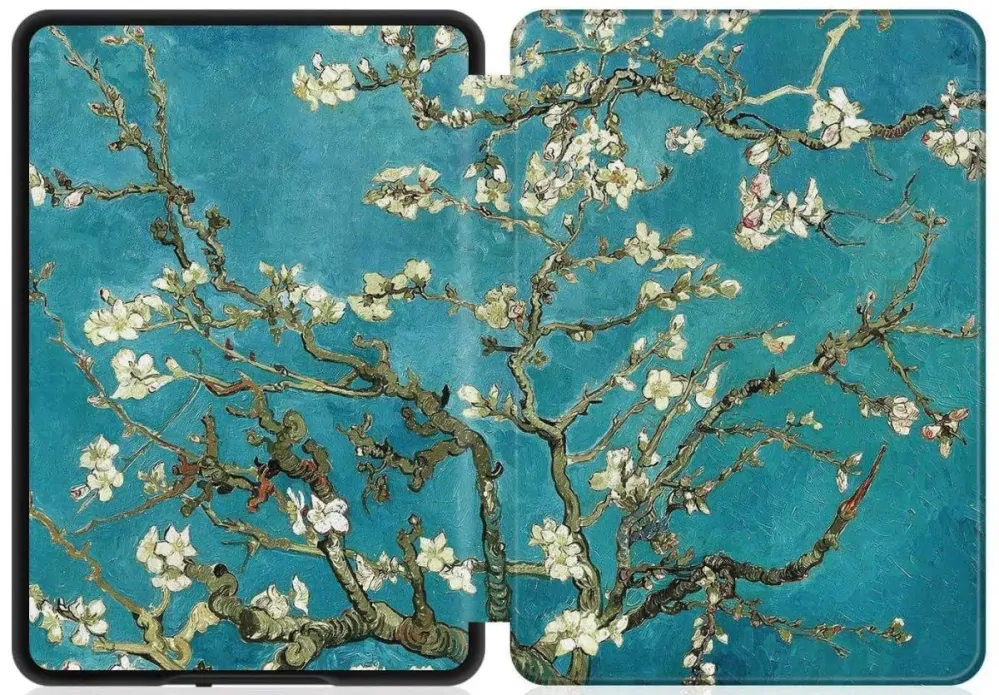 Armori Trimer T158, pouzdro pro Amazon Kindle Oasis 2/3 - magnetické zavírání, AutoSleep, motiv Blue Garden