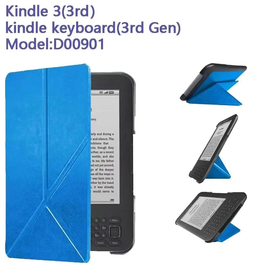 ARMORI STANDER S165, pouzdro se stojánkem Origami pro Amazon Kindle 3 Keyboard - světle modré