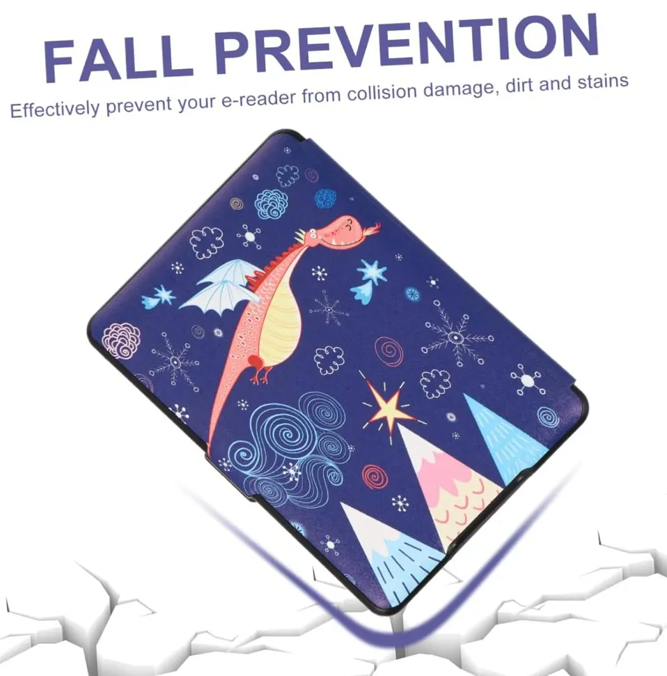 Armori Trimer T181, pouzdro pro Pocketbook 616/617/618/627/628/632/633 - magnetické zavírání, AutoSleep, motiv Dragon