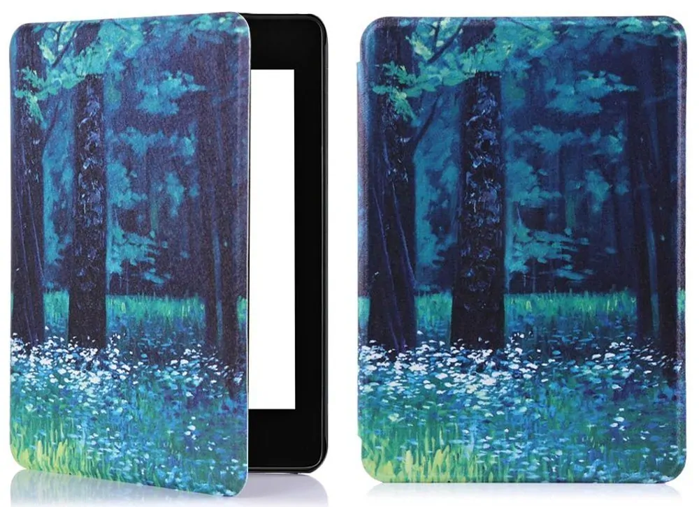 Armori Trimer T182, pouzdro pro Pocketbook 616/617/618/627/628/632/633 - magnetické zavírání, AutoSleep, motiv Green Forest