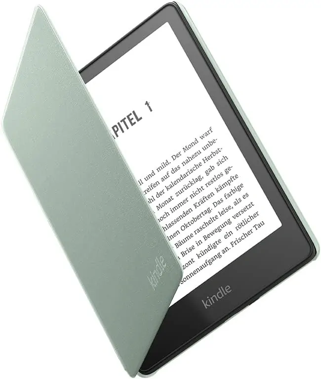 Originální pouzdro Amazon Kindle Paperwhite 5 (2021) - KP5LEGR, pravá kůže, zelená agáve