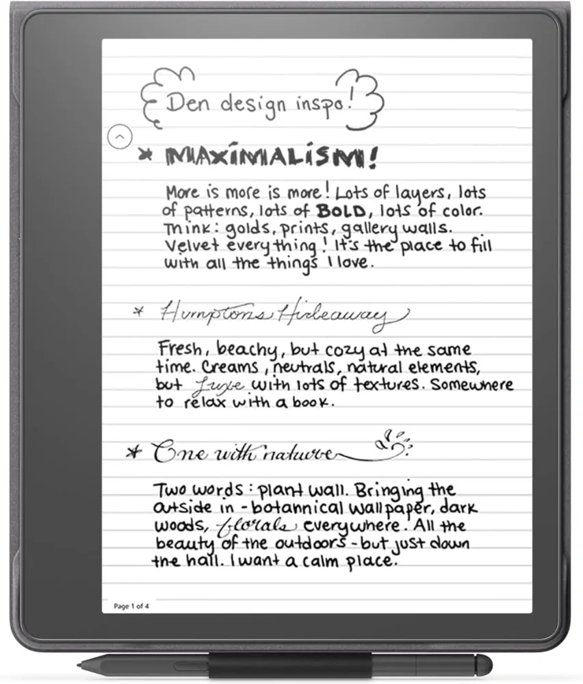 Originální pouzdro Amazon Kindle Scribe - KSLEBL, pravá kůže, stojánek, černé