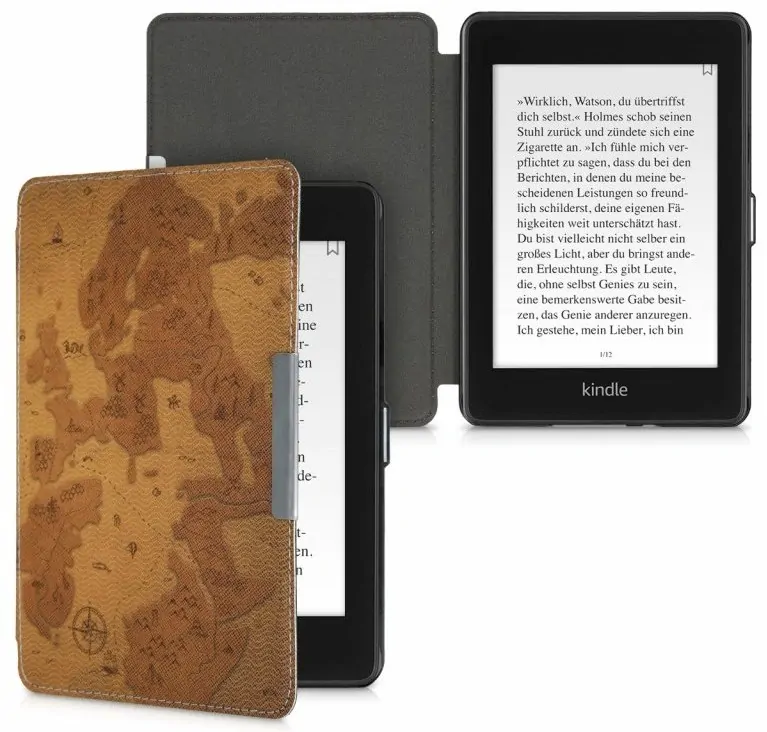 Pouzdro KW Mobile - Retro Map - KW4664428 - pro Amazon Kindle Paperwhite 4 (2018) - vícebarevné