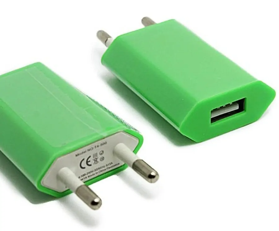 USB síťový adaptér - AR-1002 - Univerzální nabíječka, 5V/1A - zelená