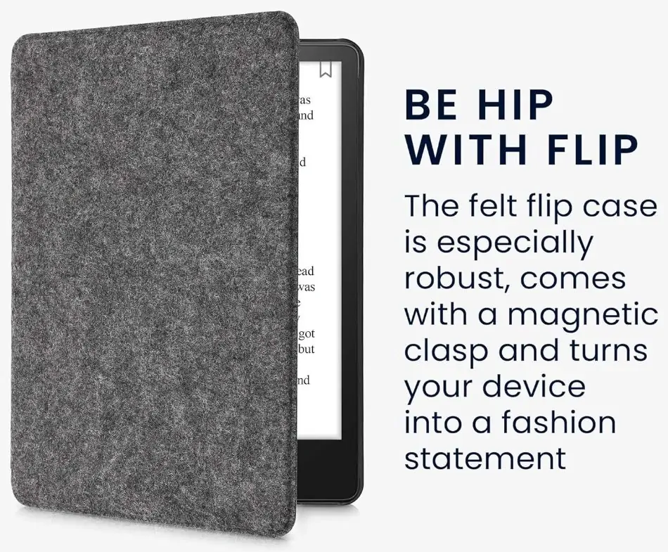 Pouzdro KW Mobile Felt Fabric - KW5625919 - pro Amazon Kindle Paperwhite 5 (2021) - šedé