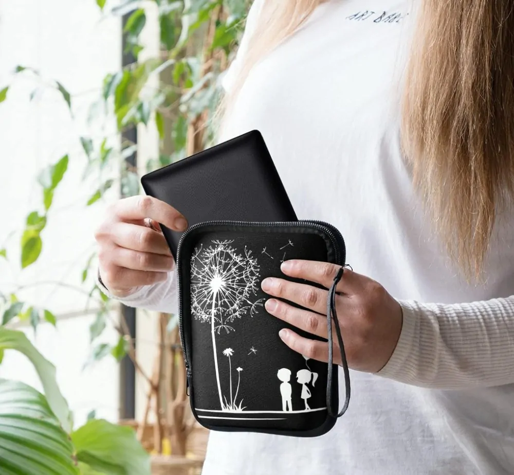 Pouzdro KW Mobile Dandelion Love - KW5033506 - Univerzální pouzdro pro čtečky 6" - černé