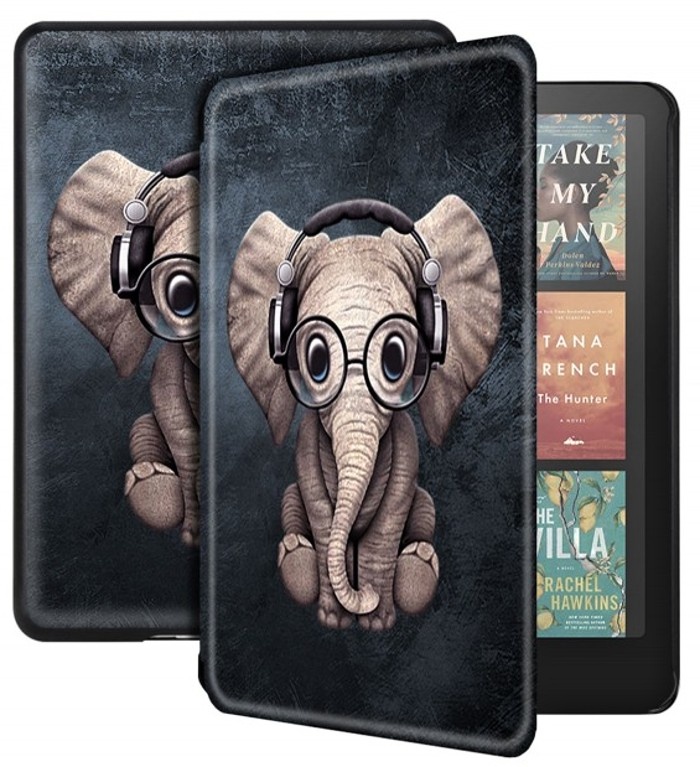 B-SAFE Lock 3567, motiv Elephant - pouzdro Amazon Kindle Paperwhite 2024 / Colorsoft - AutoSleep, magnet