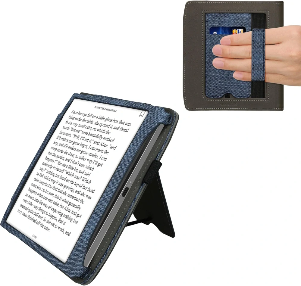 Pouzdro KW Mobile - Double Leather - 23RZ002C - pro Pocketbook 700 Era / 700 Era Color - modré