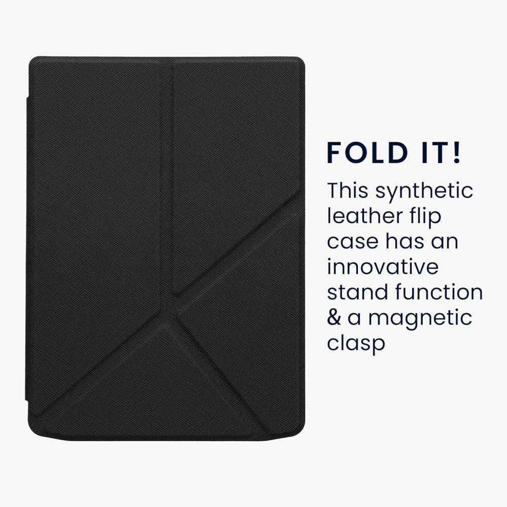 Pouzdro KW Mobile - Origami Black - 23SB001C - pro Pocketbook 743G InkPad 4 / 743K3 Color 3 / 743C Color 2 - černé