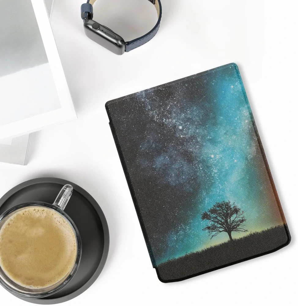 Pouzdro KW Mobile - Cosmic Nature - 23RS006C - pro Pocketbook 743G InkPad 4 / 743K3 Color 3 / 743C Color 2 - vícebarevné