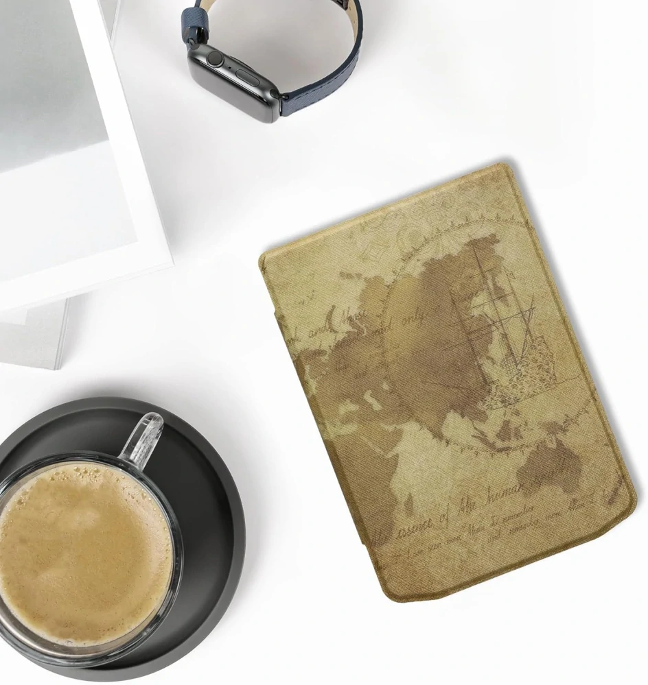 Pouzdro KW Mobile - Travel Vintage - 23RQ008C - pro Pocketbook 629 Verse / 634 Verse Pro / 634 Verse Color - vícebarevné