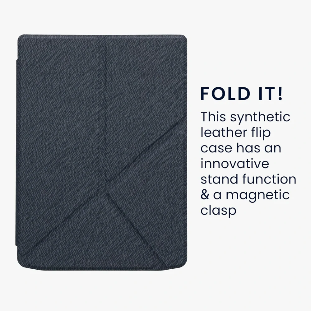 Pouzdro KW Mobile - Origami Blue - 23SB002C - pro Pocketbook 743G InkPad 4 / 743K3 Color 3 / 743C Color 2 - tmavě modré