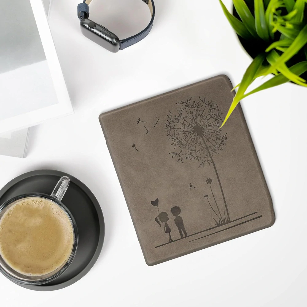 Pouzdro KW Mobile - Dandelion Love - 23RU001C - pro Pocketbook 700 Era / 700 Era Color - šedé