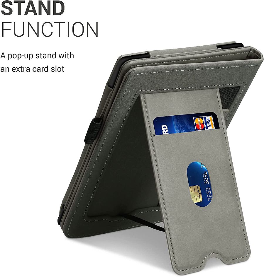 Pouzdro KW Mobile - Travel Outline - KW5481705 - pro Pocketbook 616/617/627/628/632/633 - šedé