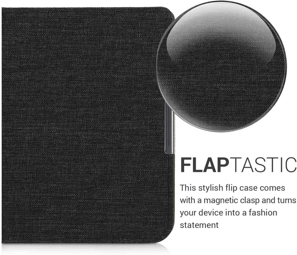 Pouzdro KW Mobile - Fabric Flip - KW4677519 - pro Pocketbook 740/741 - tmavě šedé