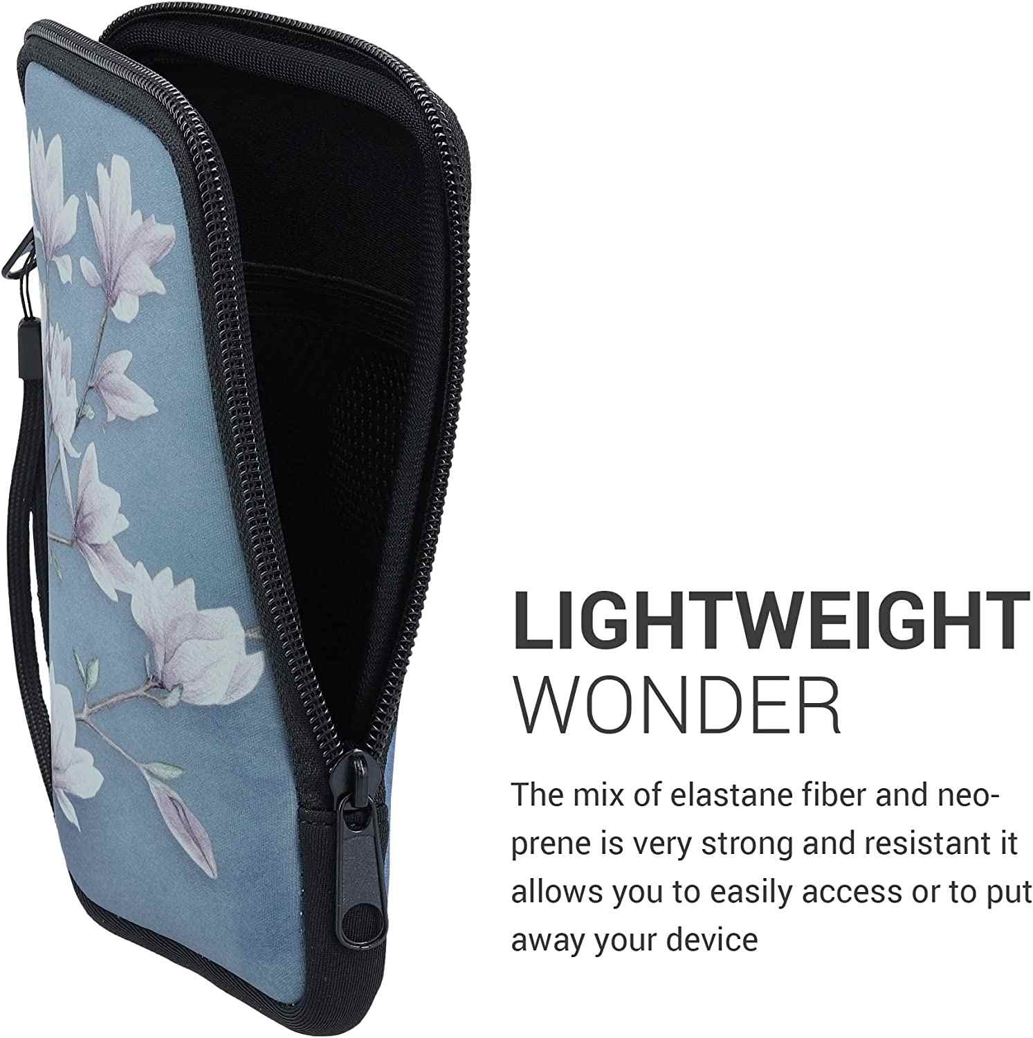 Pouzdro KW Mobile Magnolias - KW5033508 - Univerzální pouzdro pro čtečky 6" - modré, bílé