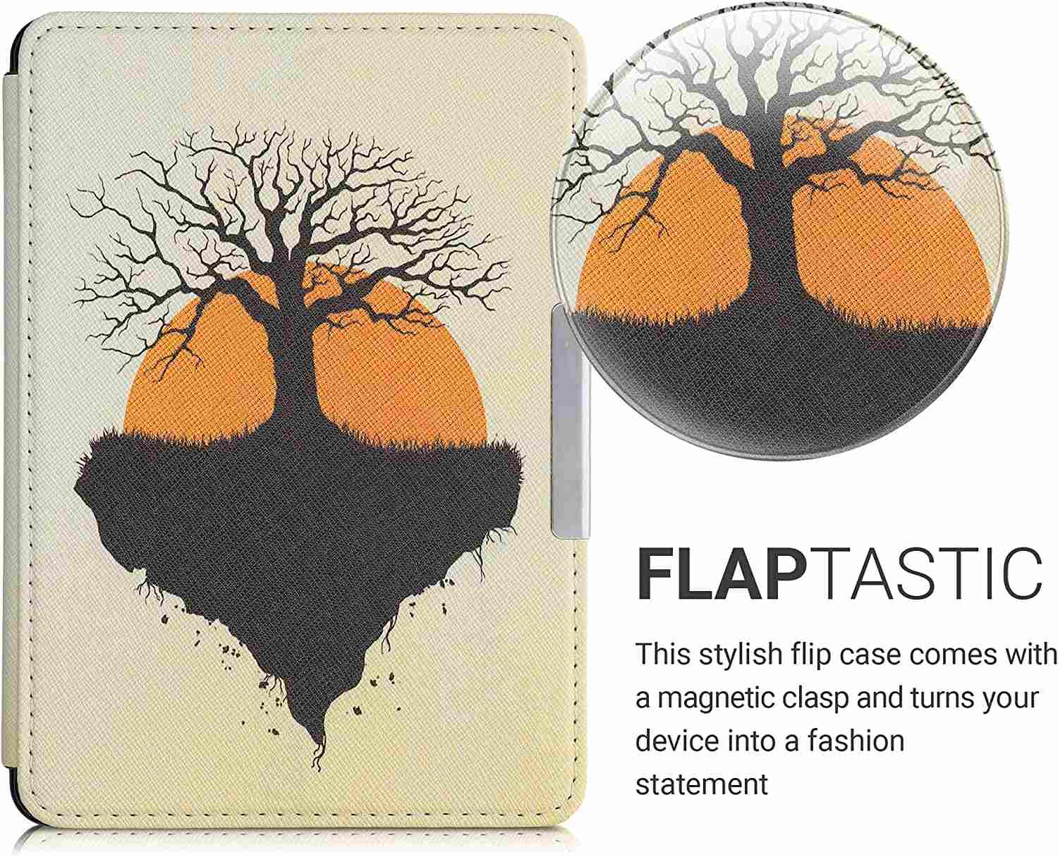 Pouzdro KW Mobile - Tree Root - KW2582442 - pro Amazon Kindle Paperwhite 1/2/3 - béžové