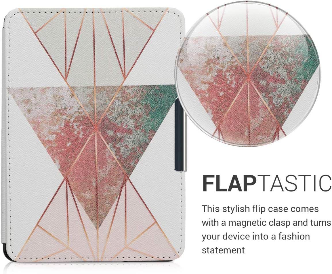 Pouzdro KW Mobile - Triangular Shapes - KW2313540 - pro Amazon Kindle Paperwhite 1/2/3 - bílé, růžové