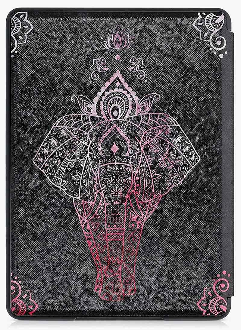 Pouzdro KW Mobile - Elephant Sketch - KW5625610 - pro Amazon Kindle Paperwhite 5 (2021) - antracitové