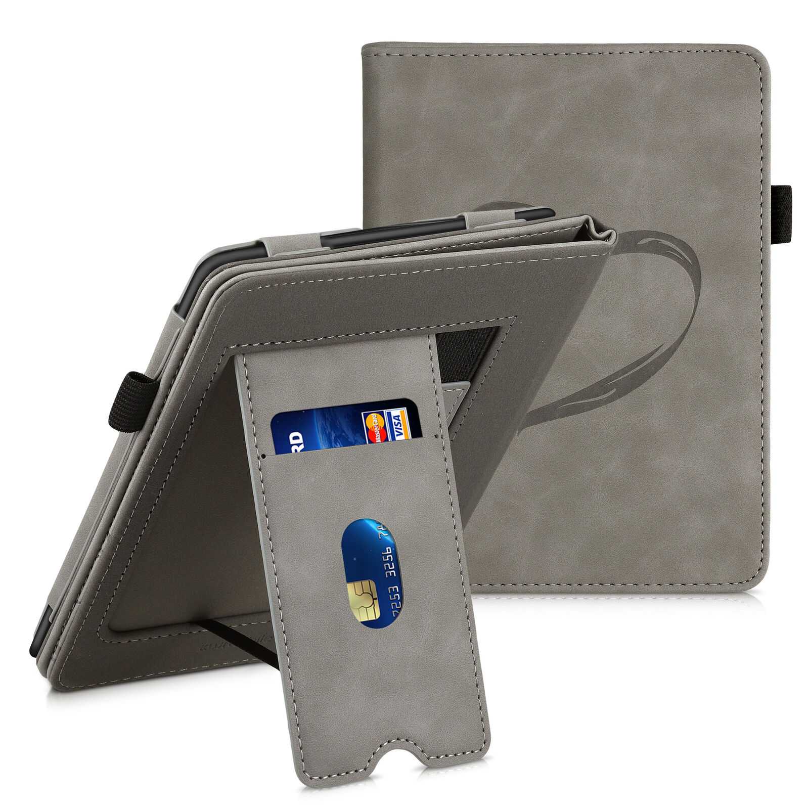 Pouzdro KW Mobile - Brushed Heart - KW5626203 - pro Amazon Kindle Paperwhite 5 (2021) - šedé