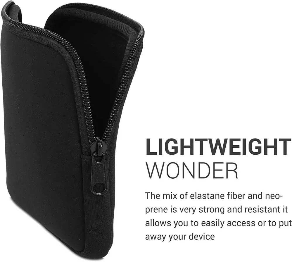 Pouzdro KW Mobile Neoprene Zipper - KW5739701 - Univerzální pouzdro pro čtečky 6-7" - černé
