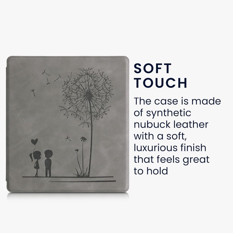 Pouzdro KW Mobile - Dandelion Love - KW5697201 - pro Amazon Kindle Oasis 2/3 - šedé
