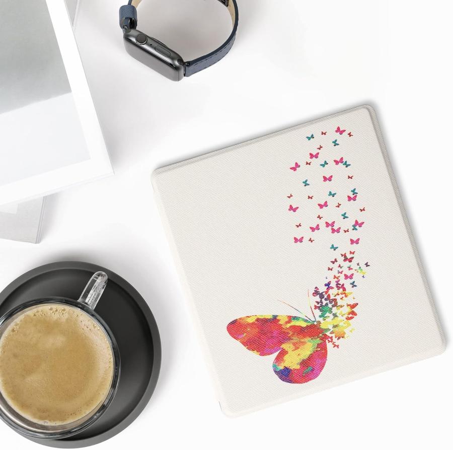 Pouzdro KW Mobile - Butterfly Swarm - KW4941714 - pro Amazon Kindle Oasis 2/3 - vícebarevné