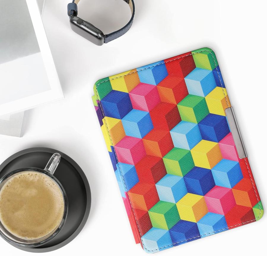 Pouzdro KW Mobile - Colorful Blocks - KW4556943 - pro Amazon Kindle Paperwhite 1/2/3 - vícebarevné