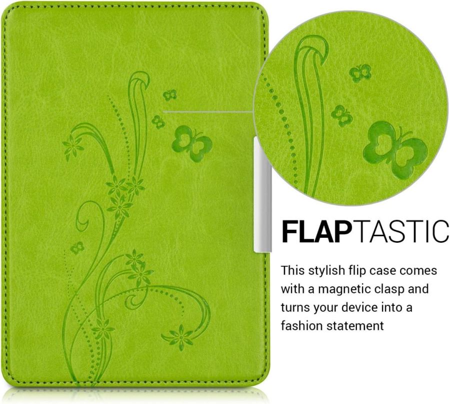 Pouzdro KW Mobile - Butterfly Tendril - KW2313628 - pro Amazon Kindle Paperwhite 1/2/3 - zelené
