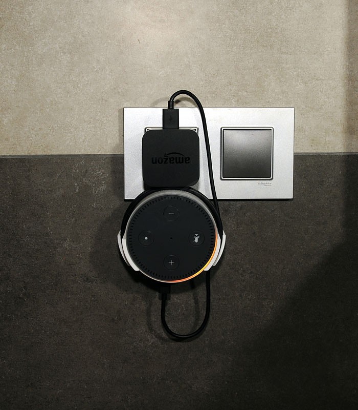 B-SAFE DRŽÁK AMAZON ECHO DOT CHARGER WALL MOUNT, BÍLÝ