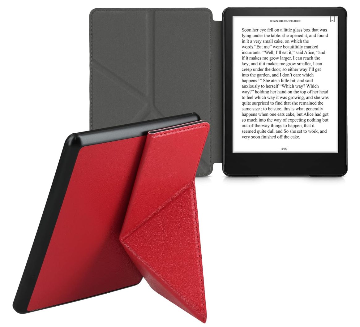 Origami Durable Lock OR45 - pouzdro pro Amazon Kindle Paperwhite 1 / 2 / 3, magnet, stojánek - červené