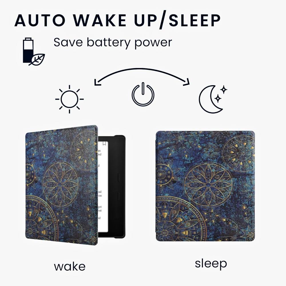 Pouzdro KW Mobile - Golden Mandalas - KW4941725 - pro Amazon Kindle Oasis 2/3 - vícebarevné