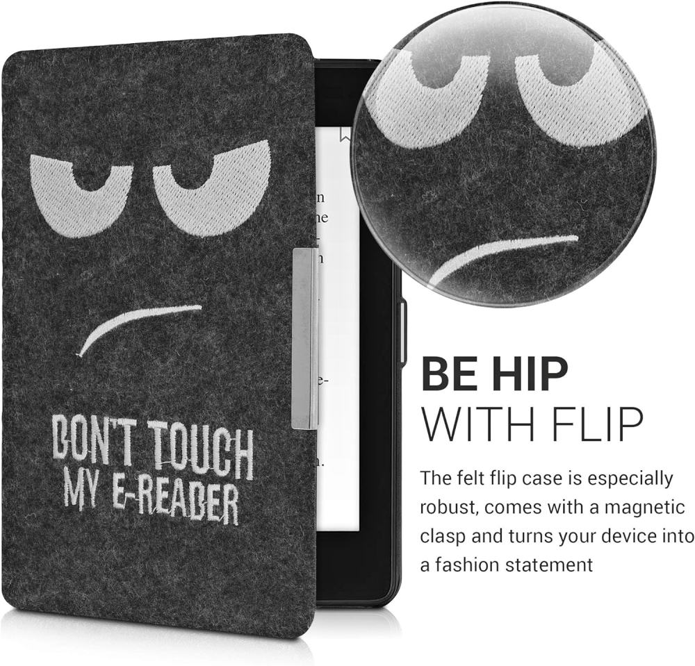Pouzdro KW Mobile Felt Dont Touch - KW4848911 - pro Amazon Kindle Paperwhite 4 (2018) - černé