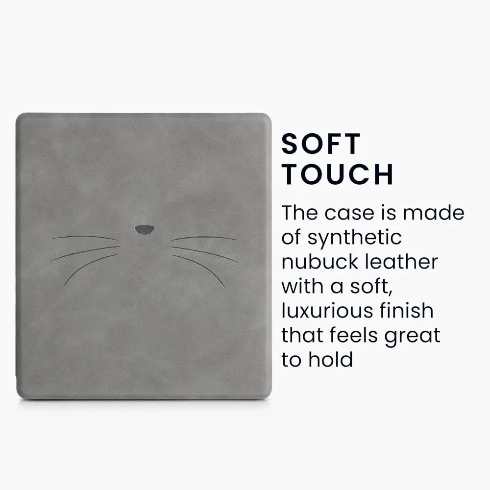 Pouzdro KW Mobile - Meow Meow - KW5697208 - pro Amazon Kindle Oasis 2/3 - šedé
