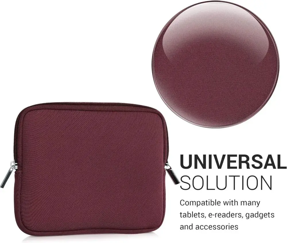 Pouzdro KW Mobile Neoprene Zipper - KW57397151 - Univerzální pouzdro pro čtečky 6-7" - vínové
