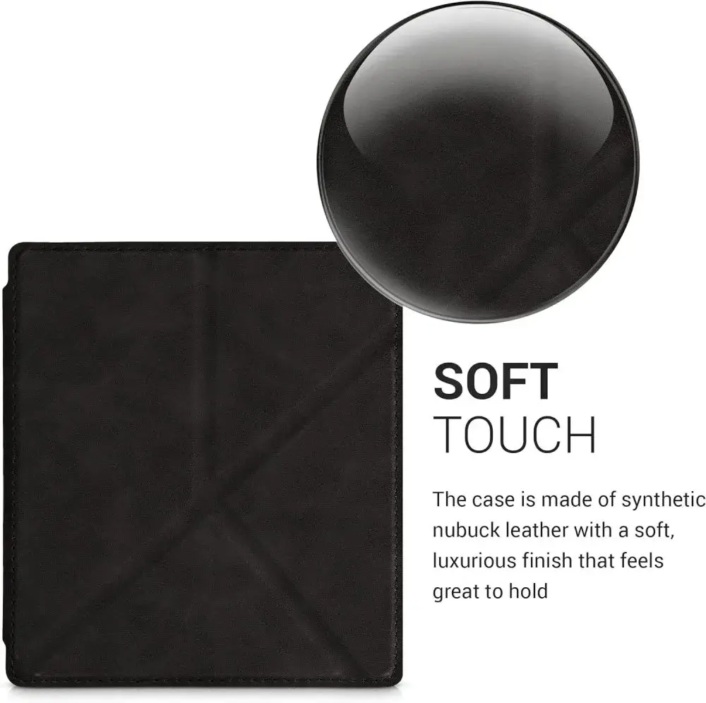 Pouzdro KW Mobile - Origami Nubuk Stand - KW6006901 - pro Amazon Kindle Oasis 2 / 3 - černé