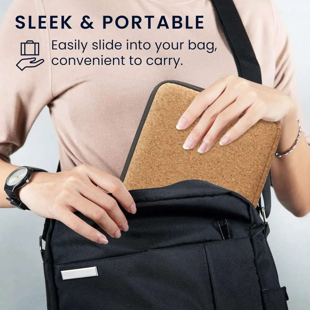 Pouzdro KW Mobile Cork Zipper - KW5901424 - Univerzální pouzdro pro čtečky 6-7" - hnědé