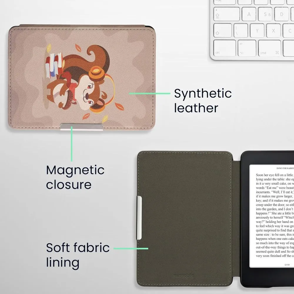 Pouzdro KW Mobile - Cute Squirrel - KW2582453 - pro Amazon Kindle Paperwhite 1/2/3 - vícebarevné