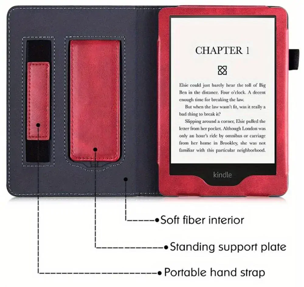 Fortress FT4012 Premium - pouzdro se stojánkem pro Amazon Kindle Paperwhite 5 (2021) - červené, magnet, AutoSleep