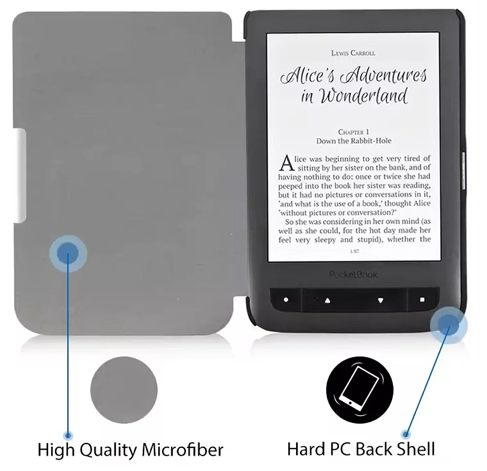 ARMORI TRIMER T044 - pouzdro pro Pocketbook 614 / 615 / 624 / 625 / 626 - motiv Square